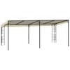 vidaXL Veggmontert paviljong 3x6 m kremhvit stoff