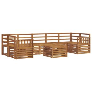 vidaXL Sofasett 8 pcs Naturlig Solid akasietre
