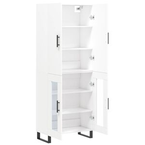 vidaXL Highboard hvit 69,5x34x180 cm konstruert tre