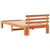 vidaXL Sengestamme med hodegjerde Vokset Brun 90 x 190 cm Massiv furu