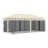 vidaXL Paviljong med myggnett 6x3x2,73 m kremhvit