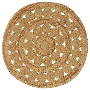 vidaXL Omr&aring;detepper Naturlig &Oslash; 90 cm Jute