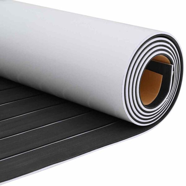 vidaXL Båt Gulv mørkegrå og hvit 240 x 60 cm EVA skum