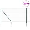 vidaXL Gjerdep&aring;le gr&oslash;nn 50 x 1 m (36 mm mesh) St&aring;l og PVC