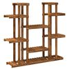 vidaXL Planteholder Naturlig 123 x 25 x 114,5 cm Solid akasietre