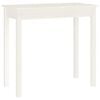 vidaXL Konsollbord hvit 80x40x75 cm heltre furu