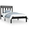 vidaXL Sengeramme svart heltre 100x200 cm