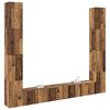 vidaXL Vegghengte TV-benker 6 stk gammelt tre konstruert tre