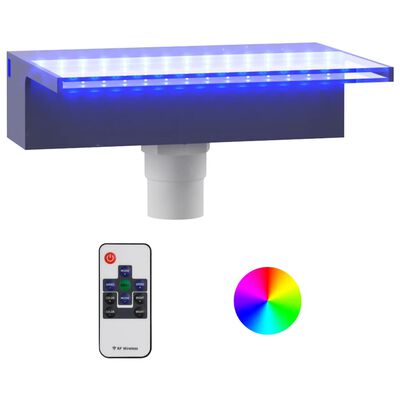 vidaXL Vannfall med RGB LED akryl 30 cm