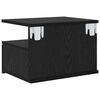 vidaXL Flytende Nattbord med skuff 2 pcs Svart Eik 40 x 31 x 28 cm
