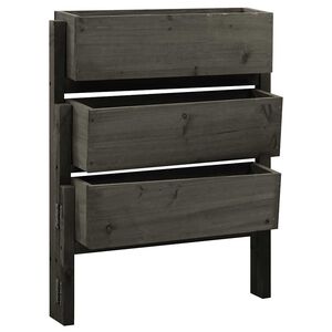 vidaXL Sammenleggbar blomsterkasse gr&aring; 60x14x75 cm heltre gran