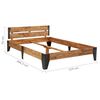 vidaXL Sengeramme med børstet finish heltre akasie 120x200 cm