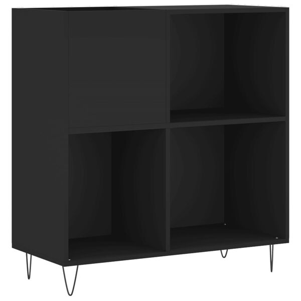 vidaXL Hifi-benk svart 84,5x38x89 cm konstruert tre