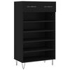 vidaXL Skohylle svart 60x35x105 cm konstruert tre