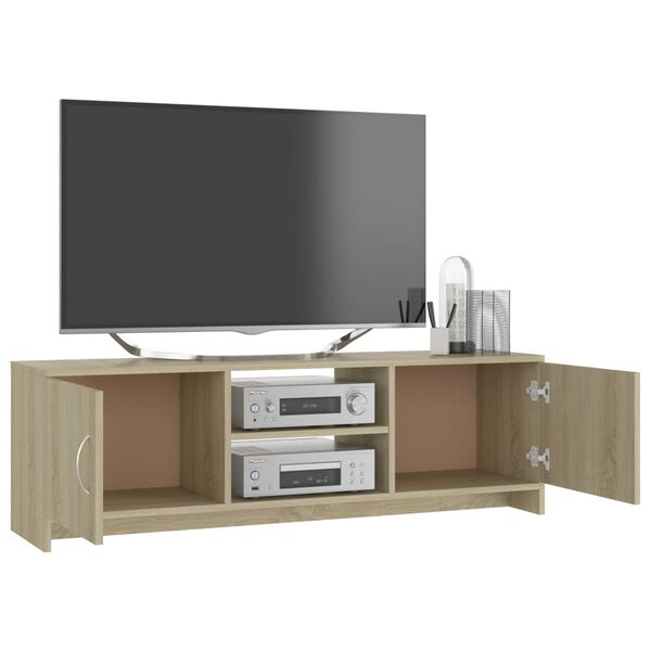 vidaXL TV-benk sonoma eik 120x30x37,5 cm konstruert tre