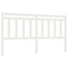 vidaXL Sengegavl hvit 206x4x100 cm heltre furu