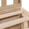 vidaXL Seng med bokhylle uten madrass 140x190 cm heltre furu
