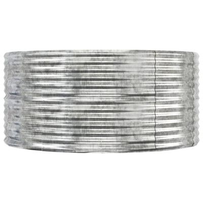 vidaXL Høybed sølv 367x140x68 cm pulverlakkert stål