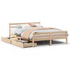 vidaXL Sengeramme uten madrass 140x190 cm heltre furu
