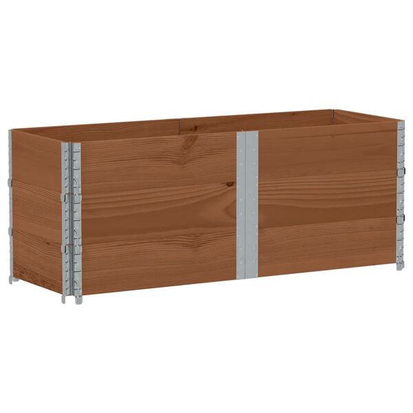 vidaXL Pallekarmer 3 stk brun 150x50 cm heltre furu