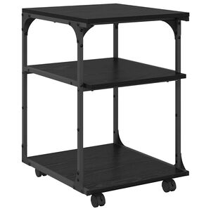 vidaXL Skiverstativ Svart Eik 43 x 48 x 64 cm Konstruert tre