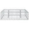 vidaXL Gabion hevet seng s&oslash;lv 80 x 80 x 12 cm Galvanisert St&aring;l