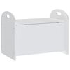 vidaXL Oppbevaringsbenk for barn hvit 62x40x46,5 cm MDF