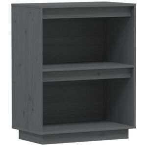 vidaXL Konsollskap gr&aring; 60x34x75 cm heltre furu