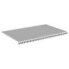 vidaXL Erstatningsduk for markise antrasitt og hvit 500x300 cm polyester