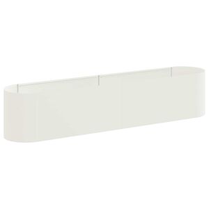 vidaXL Hevet Hagebed Hvit 200 x 40 x 40 cm