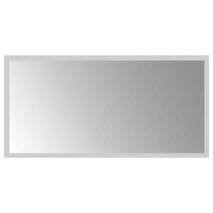 vidaXL LED Badevindu med speil Gjennomsiktig 60 x 30 cm herdet glass