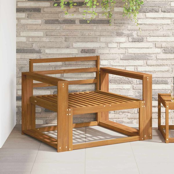 vidaXL Ute Midt Sofa Solid akasietre Naturlig