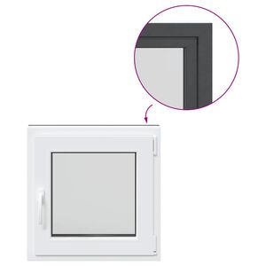 vidaXL Kjellervindu "RISOR" 50x50 cm vipp-og-sving DIN høyre antrasitt