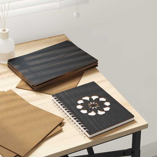 vidaXL Dekorpaneler 50 pcs Svart Eik 15 x 21 x 0.27 cm Konstruert tre