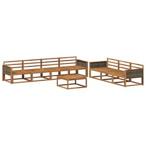vidaXL Utend&oslash;rs sofa-sett 8 pcs Naturlig Solid akasietre