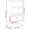 vidaXL Highboard rosa 68,5x38,5x123,5 cm stål