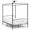 vidaXL Himmelsengeramme svart metall 120x200 cm