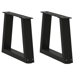 vidaXL Salongbordben V-formet 2 stk svart 30x(30-31,3) cm st&aring;l