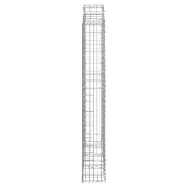 vidaXL Gabionkurv buet 200x30x200/220 cm galvanisert jern