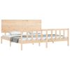 vidaXL Sengeramme med hodegavl Super King heltre