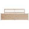 vidaXL Sengeramme med hodegavl 200x200 cm heltre furu