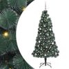 vidaXL Kunstig Forsynt Juletre med Kule Sett gr&oslash;nn 150 cm PET