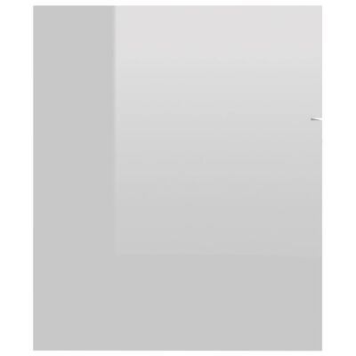 vidaXL Servantskap høyglans hvit 60x38,5x46 cm sponplate