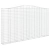 vidaXL Gabionkurver buede 4 stk 400x30x220/240 cm galvanisert jern