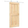 vidaXL Skyved&oslash;r Naturlig og Hvit 90 x 210 cm Massiv Furu Tre