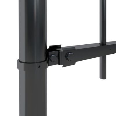 vidaXL Hagegjerde med spydtopp stål 15,3x0,8 m svart