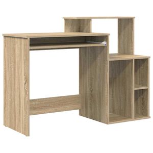vidaXL Skrivebord Sonoma eik 120,5 x 44 x 88,5 cm Konstruert tre