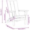 vidaXL Folding Adirondack Stol Marinebl&aring; 80,5 x 74,5 x 92 cm HDPE