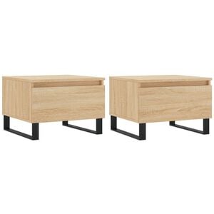 vidaXL Salongbord 2 stk sonoma eik 50x46x35 cm konstruert tre