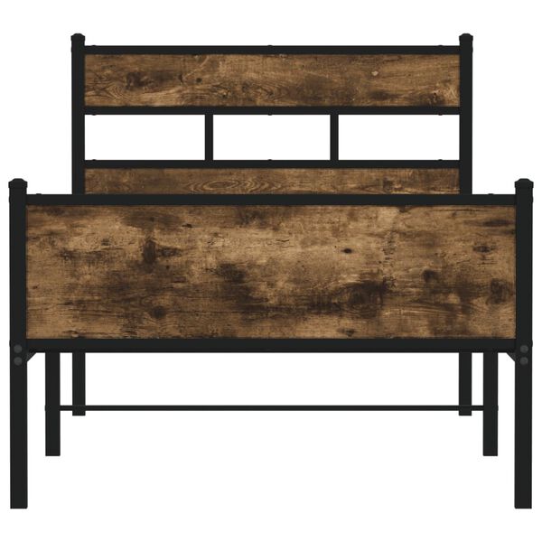 vidaXL Sengeramme uten madrass r&oslash;kt eik 80x200 cm konstruert tre